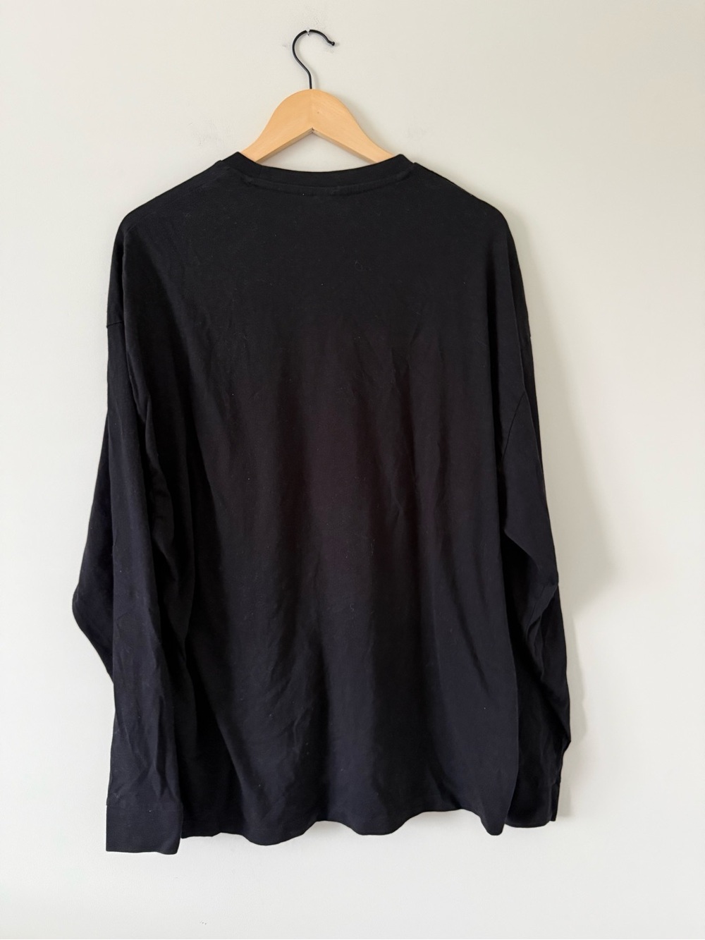ASOS | Black Classic Men’s Long Sleeve T-Shirt 100% Cotton (size med) - Picture 2 of 5